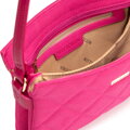 Dvojkomorová crossbody kabelka z imitácie semišu s prešívaním 94-4Y-618-P
