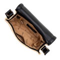 Dámska crossbody z výpletu béžovo-čierna 100-4Y-405-91