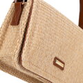 Dámska crossbody z výpletu béžovo-hnedá 100-4Y-405-95