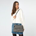 Dámska crossbody kabelka čierno-biela 99-4Y-414-10  
