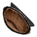 Damska torebka crossbody z tkaniny bouclé czarno - biała 99-4Y-411-10