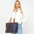 Krásna modrá shopper kabelka Wittchen 99-4Y-505-7