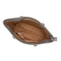 Dámska shopperka z ekokože šedo-strieborná 100-4Y-006-8S
