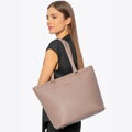 Dámska veľká shopperka z ekokože béžová 100-4Y-004-9