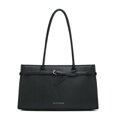 Dámska shopper kabelka z ekologickej kože čierna 102-4Y-415-1