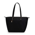 Dámska trapezová shopperka z nylonu čierna  