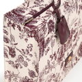 Dámska žakárová shopper kabelka so vzorom bordovo-béžová 99-4E-500-X4