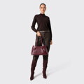 Bordová dámska shopper kabelka Wittchen z prírodnej kože s elegantným vzhľadom