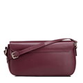 Bordová dámska crossbody kabelka Wittchen z prírodnej kože s elegantným vzhľadom