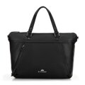 Dámska kabelka na notebook 15" z kože so strapcom, čierna 100-4E-803-1