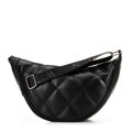 Dámska crossbody v geometrickom prešívaní čierno-strieborná 100-4Y-422-1S