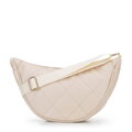 Dámska crossbody v geometrickom prešívaní krémovo-zlatá 100-4Y-422-9G