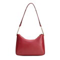 Dámska kožená kabelka typu bagetka červená 100-4E-606-3