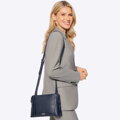 Dámska crossbody dvojkomorová kabelka granátová 100-4Y-009-7