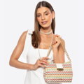 Dámska pletená crossbody kabelka multicolor