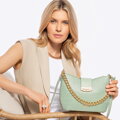 Dámska pletená crossbody kabelka zelená