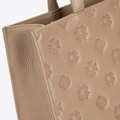 Kožená crossbody kabelka s razením biela 99-4E-303-9