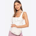 Dámska crossbody z imitácie kože zlomená biela 100-4Y-230-0