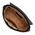 Damska torebka crossbody z tkaniny bouclé czarno - zielona 99-4Y-410-1Z