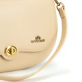 Béžová dámska crossbody kabelka Wittchen z prírodnej kože s jemným vzhľadom