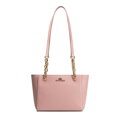 Dámska ramenná kožená kabelka ružová 100-4E-604-P
