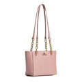Dámska ramenná kožená kabelka ružová 100-4E-604-P