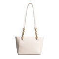 Dámska ramenná kožená kabelka krémová 100-4E-604-0