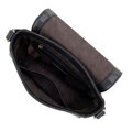 Dámska kabelka typu saddle bag z prešívanej kože čierna 99-4E-025-1