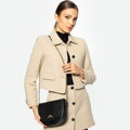 Dámska kabelka saddle bag z kože croco čierno-zlatá 99-4E-021-1G  