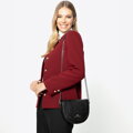 Dámska kožená kabelka typu saddle bag z croco kože čierno-strieborná 99-4E-021-1S