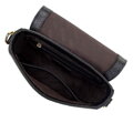 Dámska kabelka saddle bag z kože croco čierno-zlatá 99-4E-021-1G  
