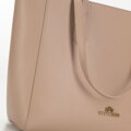 Dámska shopper kabelka z kože béžová 100-4E-602-9
