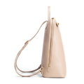 Dámsky kožený trapezový batoh béžový 100-4E-601-9