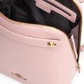 Dámsky trapezový batoh z kože ružový 100-4E-600-P