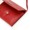 Dámska peňaženka crossbody z kože červená