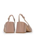 Dámske kožené lodičky typu sling back na podpätku 98-D-964-90  