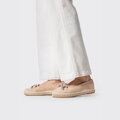Dámske espadrilky s bižutérnou ozdobou svetlobéžové 100-DP-208-9