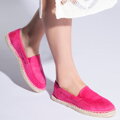 Dámske espadrilky vyrobené z ekologického semišu 96-DP-800-P
