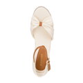 Dámske espadrilky s mašľou vpredu krémové 98-DP-500-9  