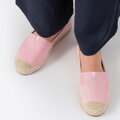 Dámske espadrilky s pleteným spracovaním ružové 100-DP-805-P