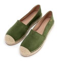 Dámske espadrilky s pleteným spracovaním zelené 100-DP-805-Z