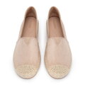 Dámske espadrilky s pleteným spracovaním béžové 100-DP-805-9