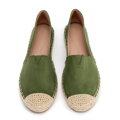 Dámske espadrilky s pleteným spracovaním zelené 100-DP-805-Z