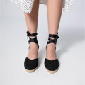 Dámske espadrilky s výrezom viazané 98-DP-801-1  