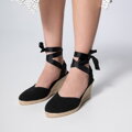 Dámske espadrilky s výrezom viazané 98-DP-801-1  