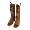 Dámske kovbojské čižmy s kontrastnou výšivkou 97-DP-805-5