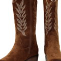 Dámske kovbojské čižmy s kontrastnou výšivkou 97-DP-805-5