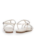 Dámske kožené sandále s kryštálmi 98-D-972-0  