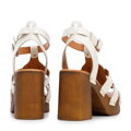 Dámske kožené sandále s výpletom 96-D-252-0