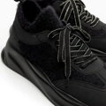 Dámske kožené sneakersy čierne 101-DP-504-1
